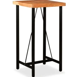 vidaXL Mesas-Mesa de bar de madera maciza de acacia 60x60x107 cm