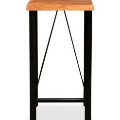 vidaXL Mesas-Mesa de bar de madera maciza de acacia 60x60x107 cm