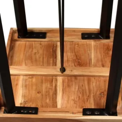 vidaXL Mesas-Mesa de bar de madera maciza de acacia 60x60x107 cm