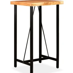 vidaXL Mesas-Mesa de bar de madera maciza de acacia 60x60x107 cm