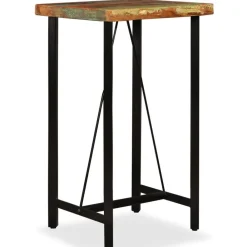 vidaXL Mesas-Mesa de bar de madera maciza reciclada 60x60x107 cm