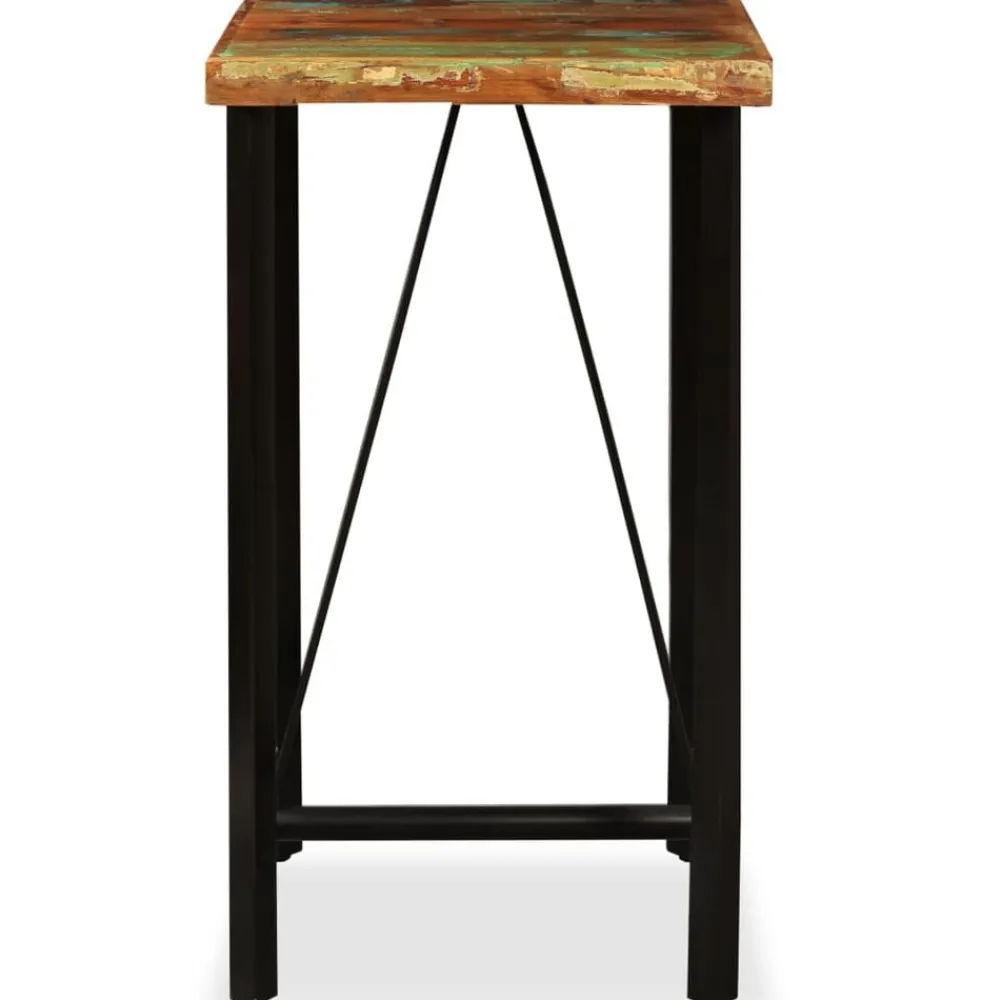 vidaXL Mesas-Mesa de bar de madera maciza reciclada 60x60x107 cm