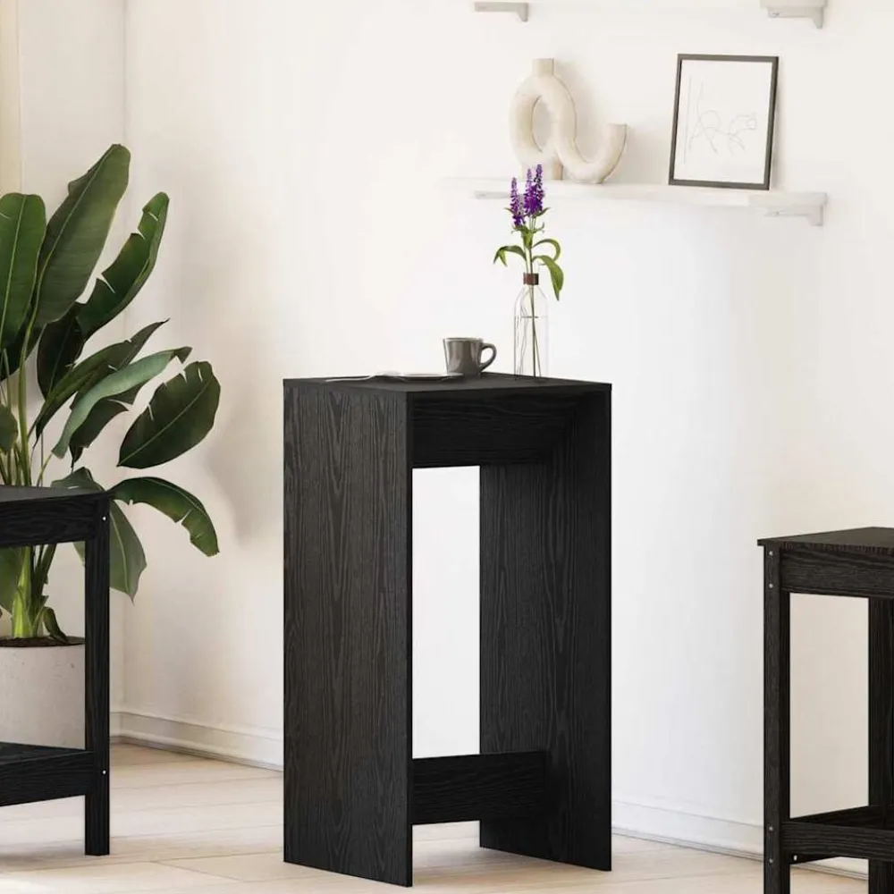 vidaXL Mesa de Bar 51 x 50 x 103,5 cm Madera de ingeniería Roble negro Sale
