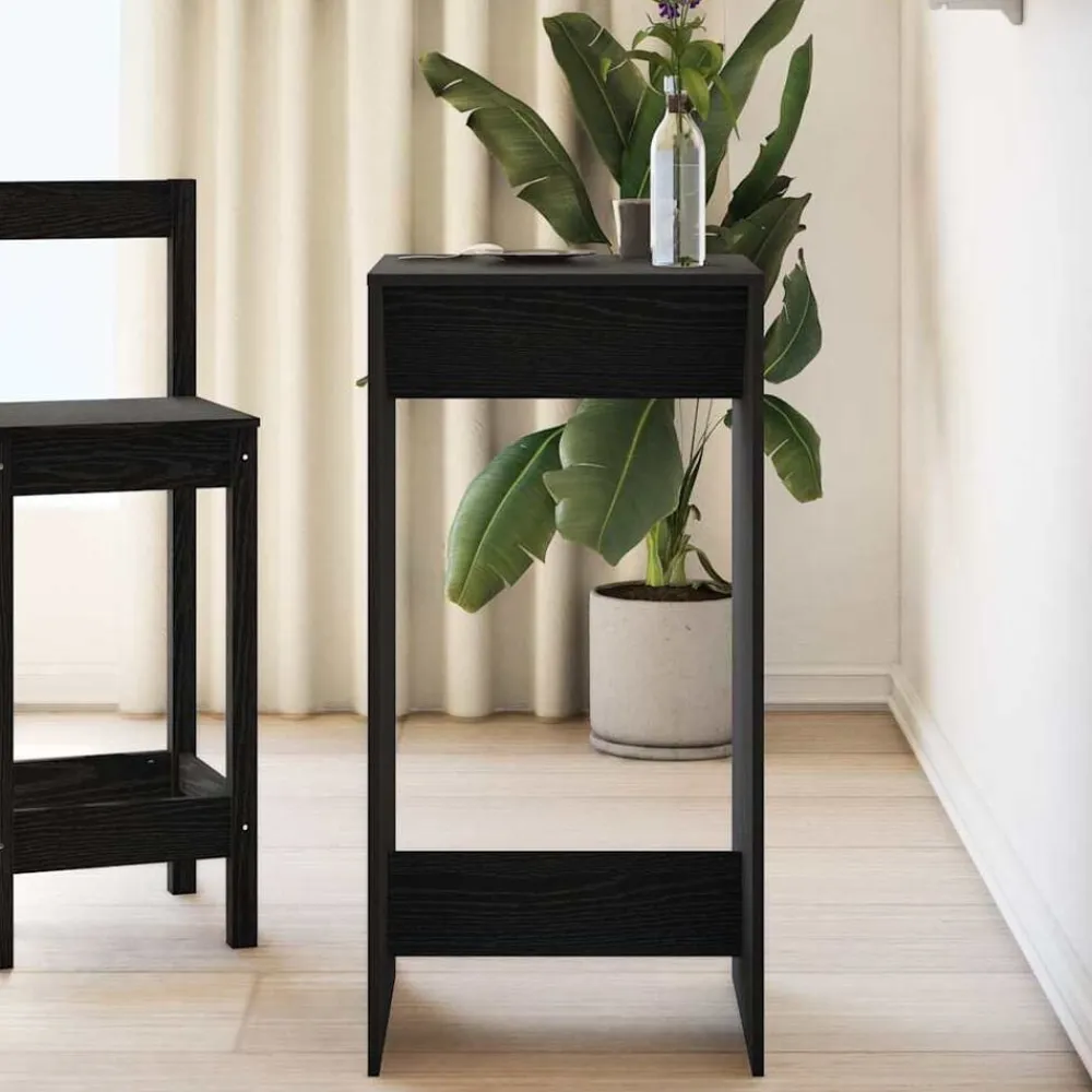 vidaXL Mesa de Bar 51 x 50 x 103,5 cm Madera de ingeniería Roble negro Sale