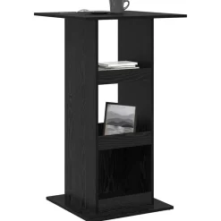 vidaXL Mesa de Bar 60 x 60 x 100 cm Madera contrachapada Roble negro New