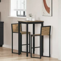 vidaXL Mesas-Mesa de barra de pie Madera de ingeniería