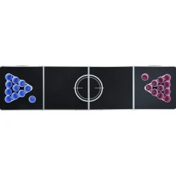 vidaXL Mesa de beer pong plegable con tazas y bolas de 240 cm