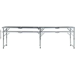 vidaXL Mesa de beer pong plegable negro 240 cm New