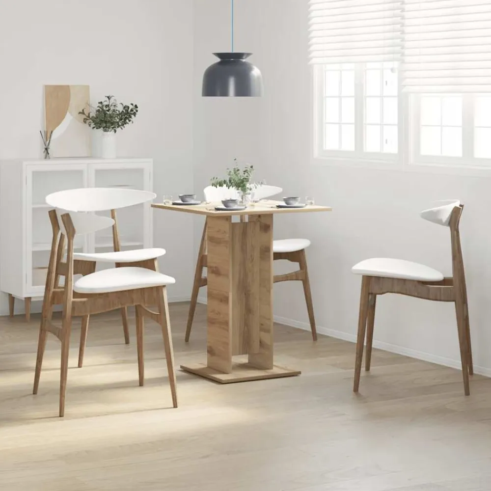 vidaXL Mesas-Mesa de bistró madera de ingeniería 60x60x75 cm