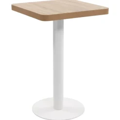 vidaXL Mesas-Mesa de bistró MDF marrón claro 50x50 cm