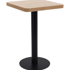 vidaXL Mesa de bistró MDF marrón claro 50x50 cm marr&oacute;n claro y negro