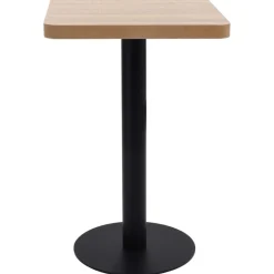 vidaXL Mesa de bistró MDF marrón claro 50x50 cm marr&oacute;n claro y negro
