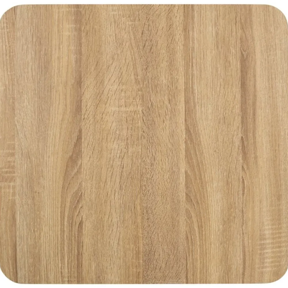 vidaXL Mesa de bistró MDF marrón claro 50x50 cm marrón claro y negro