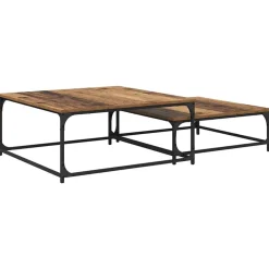 vidaXL Mesas-Mesa de Café 2 pcs Madera de ingeniería