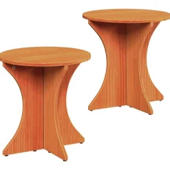 vidaXL Mesas-Mesa de Café 2 pcs Marrón cera Madera maciza de pino