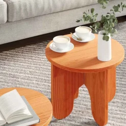 vidaXL Mesas-Mesa de Café 2 pcs Marrón cera Madera maciza de Pino