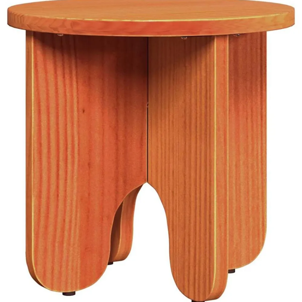 vidaXL Mesas-Mesa de Café 2 pcs Marrón cera Madera maciza de Pino