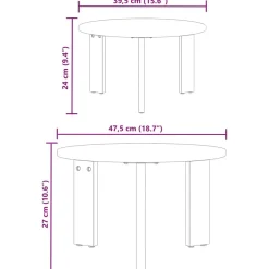 vidaXL Mesas-Mesa de Café 2 pcs Madera maciza de Pino