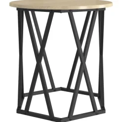 vidaXL Mesas-Mesa de Café 2 pcs Madera Ingenierizada y Acero