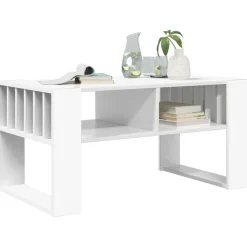 vidaXL Mesa de Café 92 x 49,5 x 45 cm Madera de ingeniería White Discount