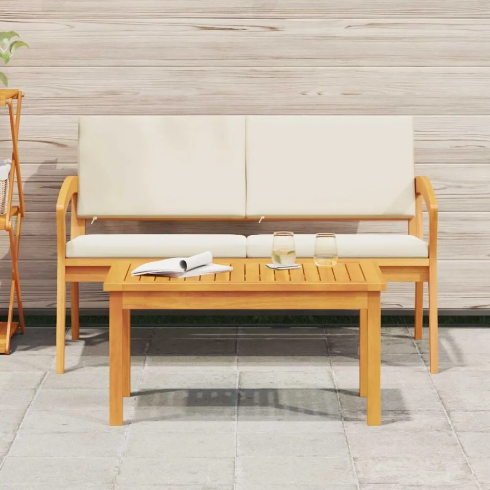 vidaXL Mesa de Café Aceite Natural Madera de Acacia Sólida Sale