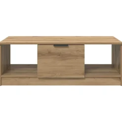vidaXL Mesas-Mesa de Café con cajón Roble artesanal 102 x 50 x 36cm