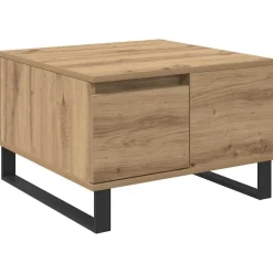 vidaXL Mesa de Café con cajón Roble artesanal 55 x 55 x 36,5 cm Roble artisan Clearance
