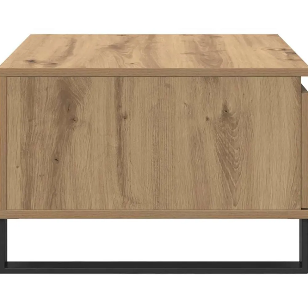 vidaXL Mesa de Café con cajón Roble artesanal 55 x 55 x 36,5 cm Roble artisan Clearance
