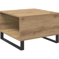 vidaXL Mesa de Café con cajón Roble artesanal 55 x 55 x 36,5 cm Roble artisan Clearance