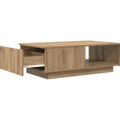 vidaXL Mesa de Café con cajón Roble artesanal 95 x 55 x 31 cm Roble artisan Clearance