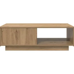 vidaXL Mesa de Café con cajón Roble artesanal 95 x 55 x 31 cm Roble artisan Clearance