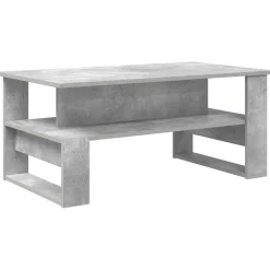 vidaXL Mesa de Café Gris Concreto 90 x 50 x 40 cm Madera de ingeniería Gris hormig&oacute;n Best