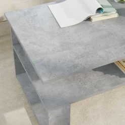 vidaXL Mesa de Café Gris Concreto 90 x 50 x 40 cm Madera de ingeniería Gris hormig&oacute;n Best