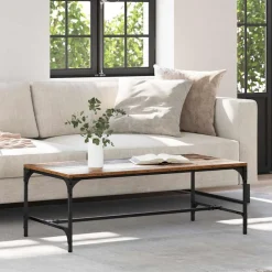 vidaXL Mesa de Café 100 x 50 x 35 cm Madera envejecida Outlet