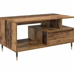 vidaXL Mesa de Café Madera vieja 90 x 49 x 45 cm Madera de ingeniería Madera envejecida Hot