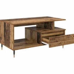 vidaXL Mesa de Café Madera vieja 90 x 49 x 45 cm Madera de ingeniería Madera envejecida Hot