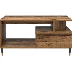 vidaXL Mesa de Café Madera vieja 90 x 49 x 45 cm Madera de ingeniería Madera envejecida Hot