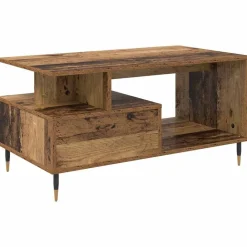 vidaXL Mesa de Café Madera vieja 90 x 49 x 45 cm Madera de ingeniería Madera envejecida Hot