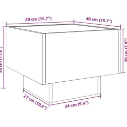 vidaXL Mesas-Mesa de Café 40 x 40 x 30 cm Madera contrachapada
