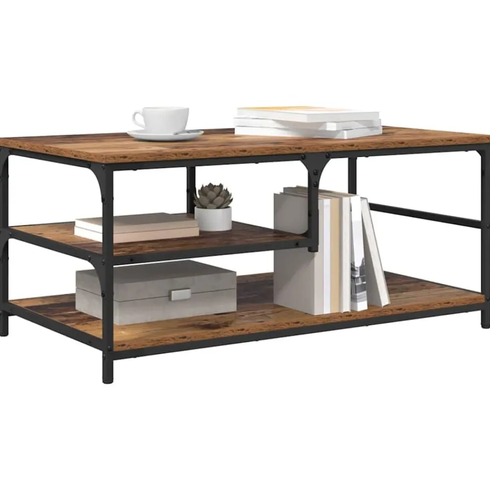 vidaXL Mesas-Mesa de Café 90 x 49 x 40 cm Madera contrachapada
