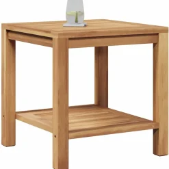 vidaXL Mesa de Café Marrón 45 x 45 x 45 cm Madera de teca maciza Sale