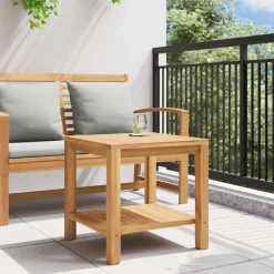 vidaXL Mesa de Café Marrón 45 x 45 x 45 cm Madera de teca maciza Sale