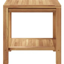 vidaXL Mesa de Café Marrón 45 x 45 x 45 cm Madera de teca maciza Sale