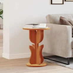 vidaXL Mesas-Mesa de Café Marrón cera 39,5 x 39,5 x 53,5 cm
