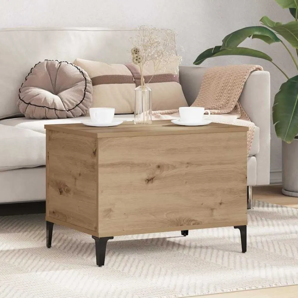 vidaXL Mesas-Mesa de Café Roble artesanal 60 x 44,5 x 45 cm