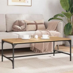 vidaXL Mesa de Café Roble artesanal 100 x 50 x 35 cm Roble artisan Outlet