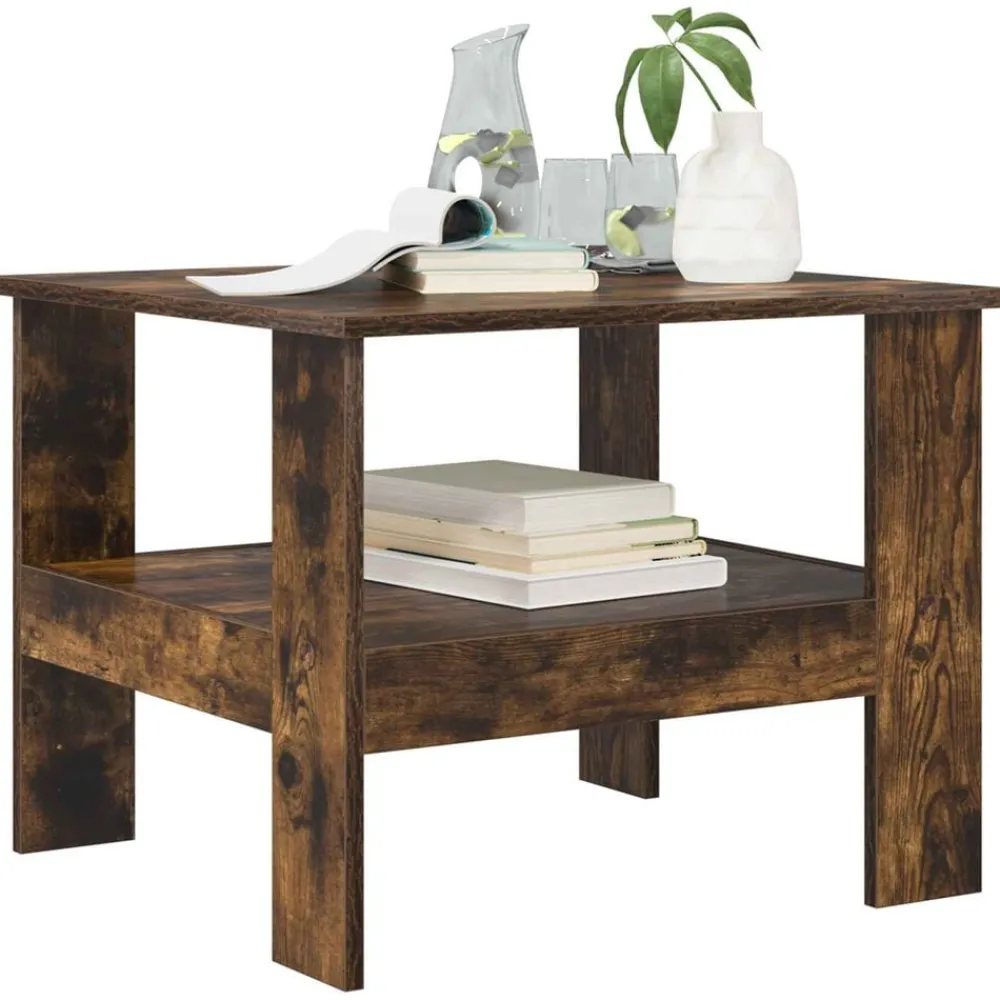 vidaXL Mesas-Mesa de Café 57 x 55 x 45 cm Madera de ingeniería