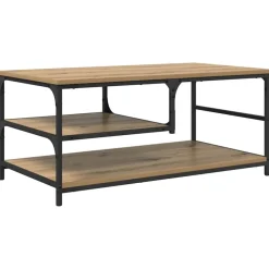 vidaXL Mesa de Café Roble artesanal 90 x 49 x 40 cm Roble artisan Sale