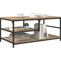 vidaXL Mesa de Café Roble artesanal 90 x 49 x 40 cm Roble artisan Sale