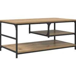 vidaXL Mesa de Café Roble artesanal 90 x 49 x 40 cm Roble artisan Sale